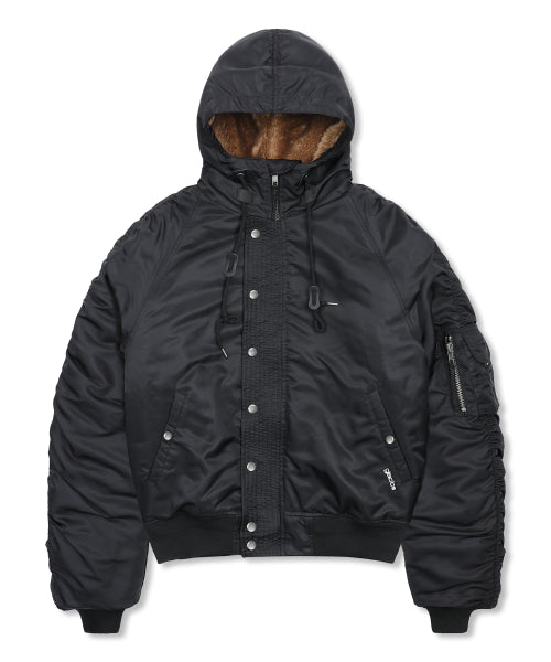 GJ107 Rework N2B Nylon Short Parka (BLACK)