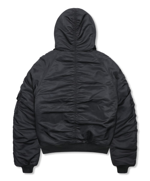 GJ107 Rework N2B Nylon Short Parka (BLACK)
