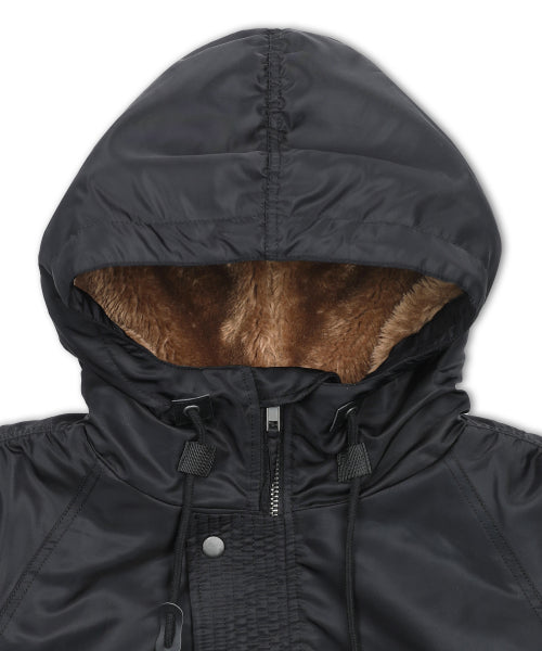 GJ107 Rework N2B Nylon Short Parka (BLACK)