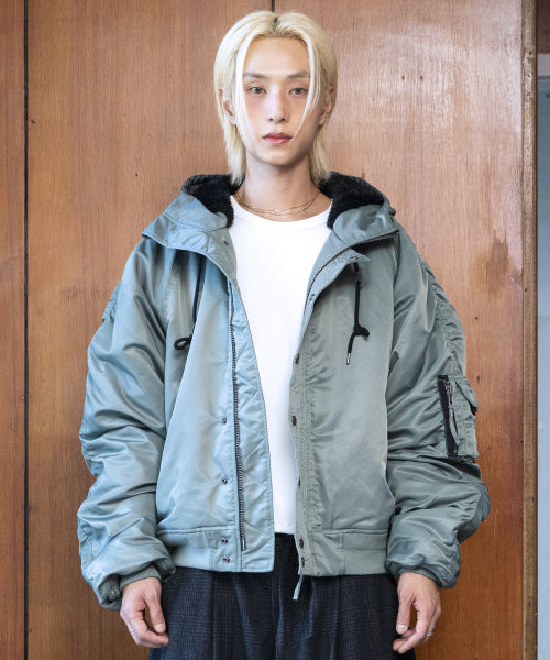 GJ107 Rework N2B Nylon Short Parka (SAGE GREEN)