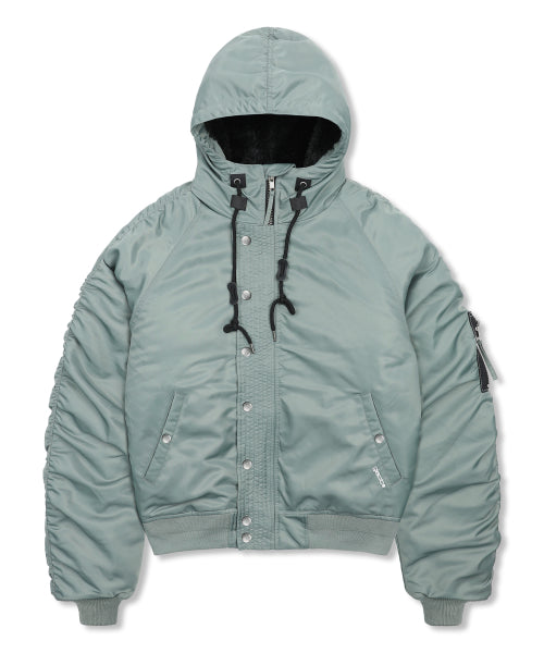 GJ107 Rework N2B Nylon Short Parka (SAGE GREEN)