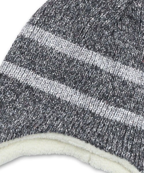 GC069 Stripe Earflap Vinny (CHARCOAL GRAY)