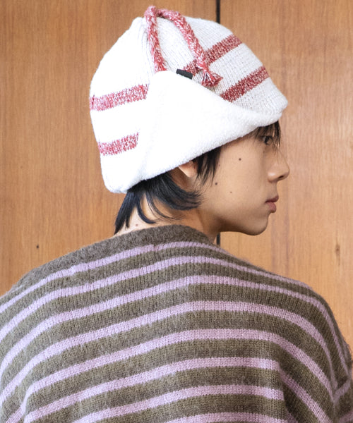 GC069 Stripe Earflap Vinny (IVORY)