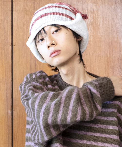 GC069 Stripe Earflap Vinny (IVORY)