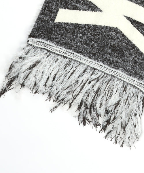 GAC030 Panatic Hair Ornament Jacquard muffler (BLACK)