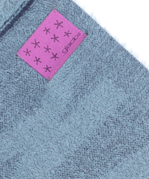 GAC030 Panatic Hair Ornament Jacquard muffler (NAVY)