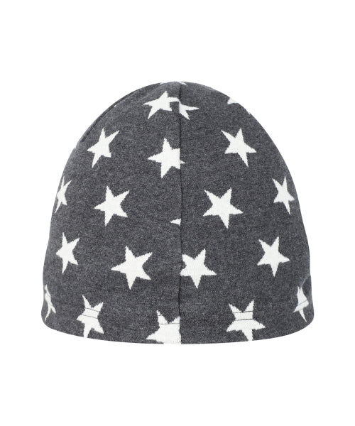 BADDIE ANGEL CROSS BEANIE_CHARCOAL