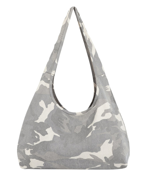 CROSS STUD SHOULDER BAG_GREY CAMO