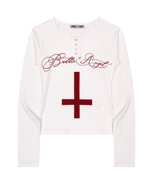 CROSS HENLEY L/S TEE_WHITE