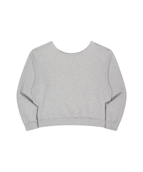 NN OFF-SHOULDER SWEATSHIRT_MELANGE GREY