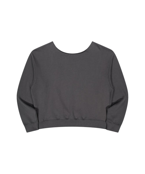 NN OFF-SHOULDER SWEATSHIRT_CHARCOAL