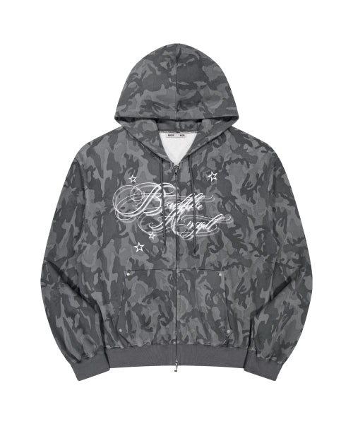 BA CAMOUFLAGE HOOD ZIP-UP_GREY CAMO