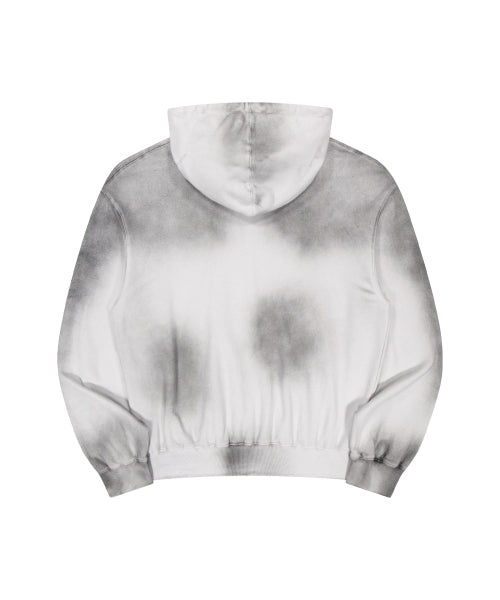 DIRTY WASHING HOOD ZIP-UP_WHITE