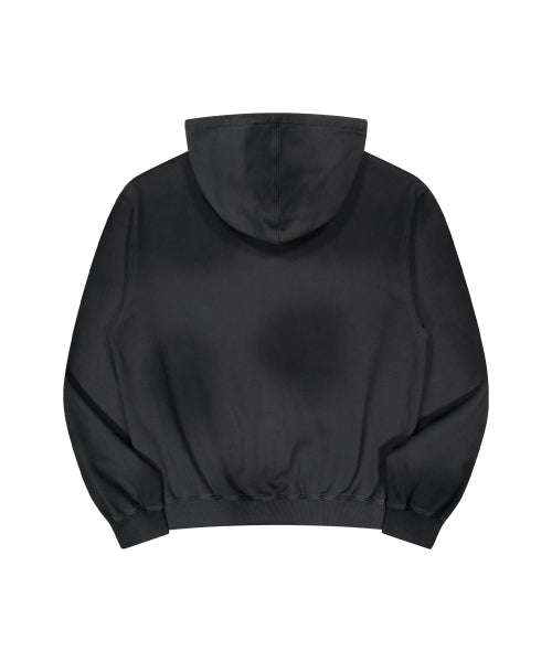 DIRTY WASHING HOOD ZIP-UP_CHARCOAL