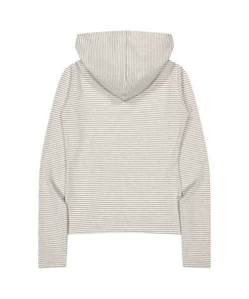 CROSS STRIPE HENLEY HOODIE_IVORY