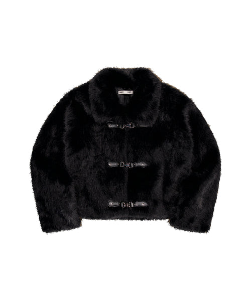 METAL TOGGLE FUR JACKET_BLACK