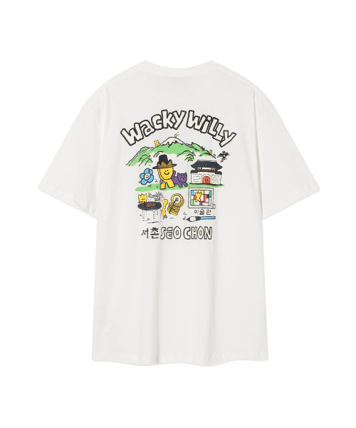 Seochon Graphic Short Sleeve T-shirt White