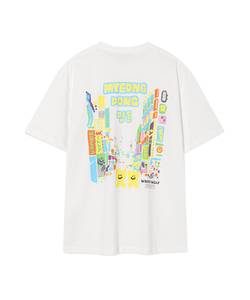 Myeongdong Graphic Short-sleeved T-shirt White