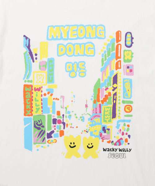 Myeongdong Graphic Short-sleeved T-shirt White