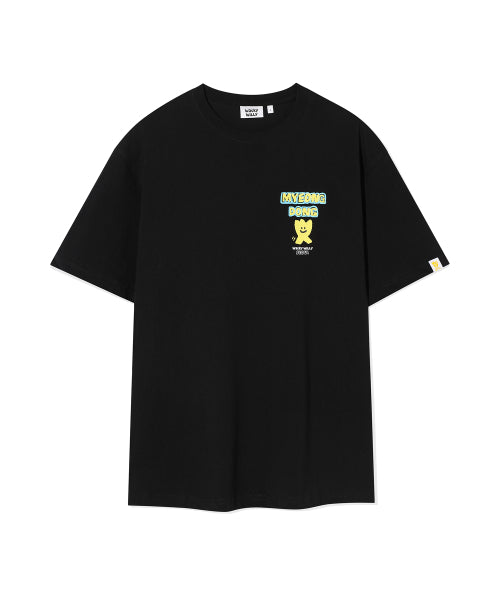 Myeongdong Graphic Short-sleeved Shirt Black