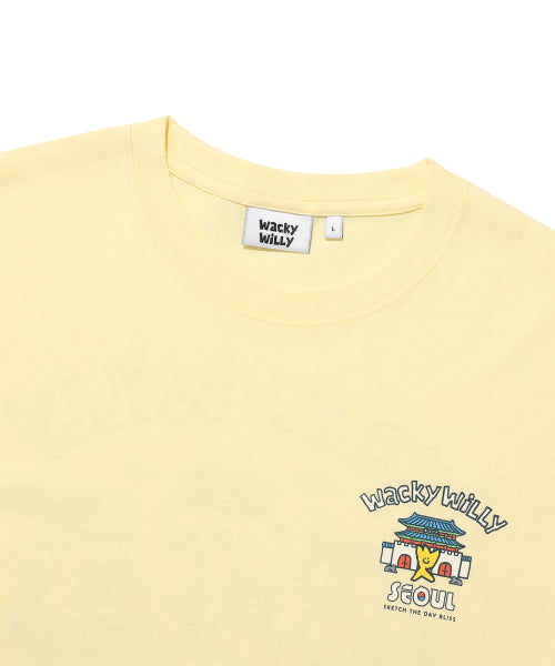 Seoul Graphic Short-sleeved T-shirt Yellow