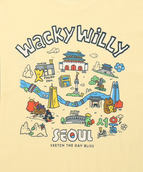Seoul Graphic Short-sleeved T-shirt Yellow