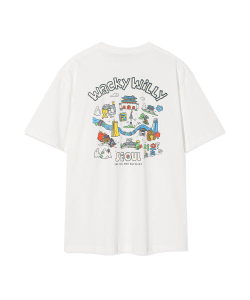 Seoul Graphic Short-sleeved T-shirt White
