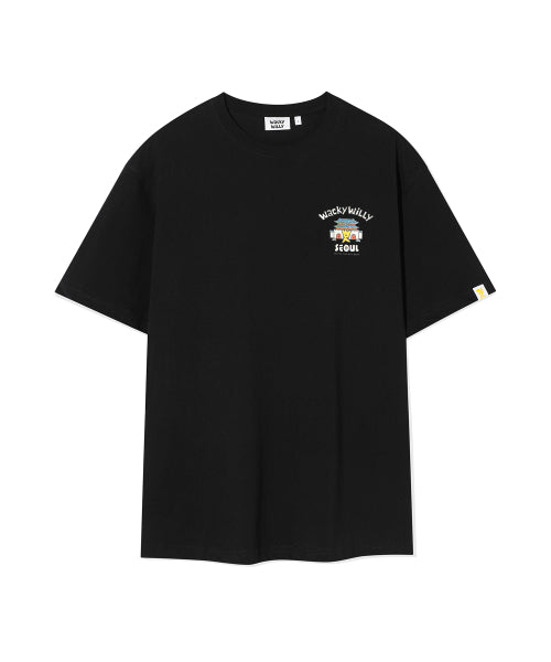Seoul Graphic Short-sleeved Shirt Black