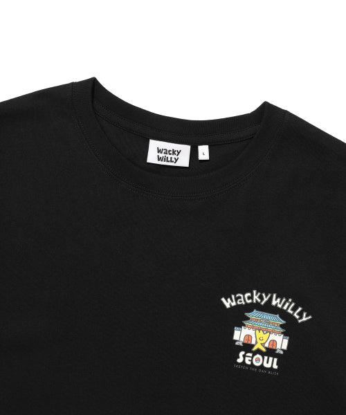 Seoul Graphic Short-sleeved Shirt Black
