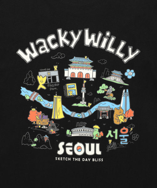 Seoul Graphic Short-sleeved Shirt Black