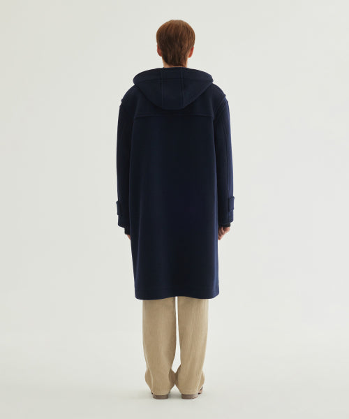 WOOL HOODED DUFFLE COAT