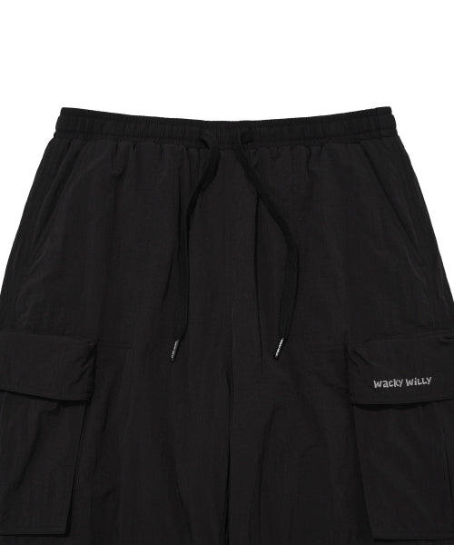 Winter Parasuit Cargo Pants Black