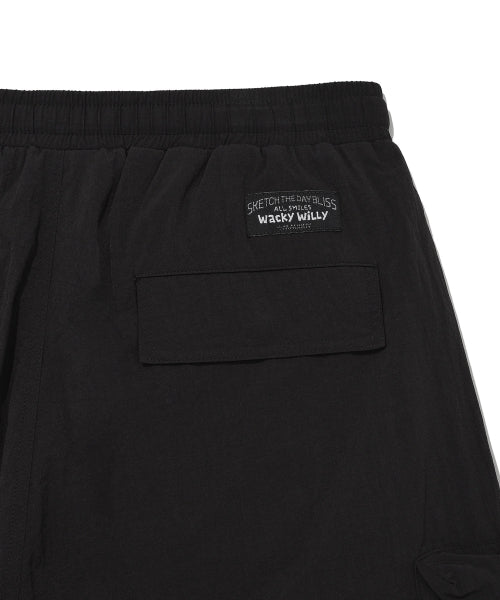 Winter Parasuit Cargo Pants Black