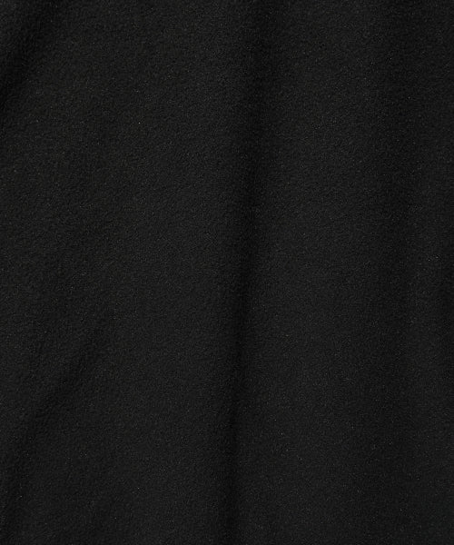 fleece-patterned hooded jumper black