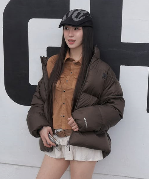 Duckie Down Short Puffy Brown