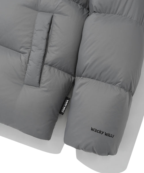 Duckie Down Short Puffy Gray