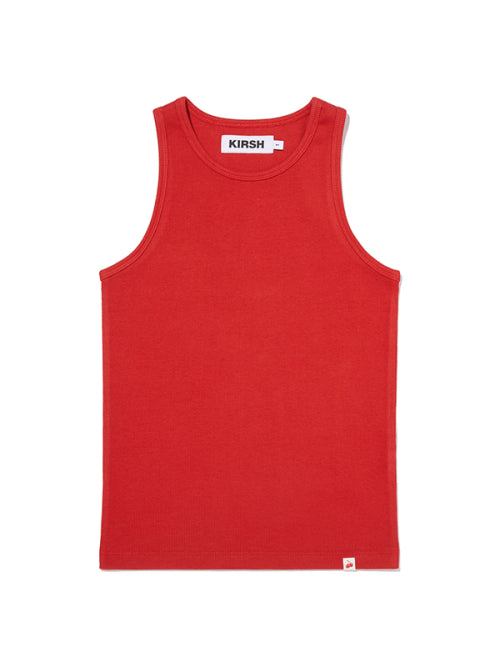 RIBBED SLEEVELESS CARDIGAN SET(RED)
