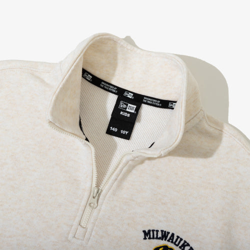 APK MLB HALF ZIP UP FT53 MILBRE OAT