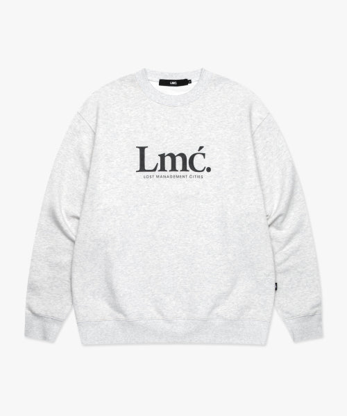 SERIF LOGO SWEATSHIRT light heather gray