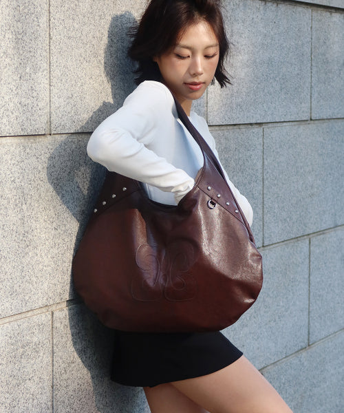 Coffee Bag Leather Red Brown