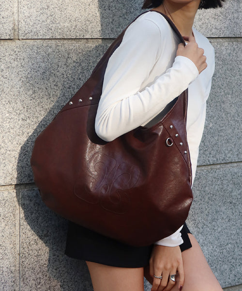 Coffee Bag Leather Red Brown