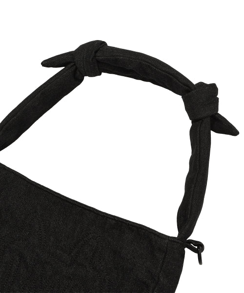 Stitch Point Denim Padded Cross Bag NAVY