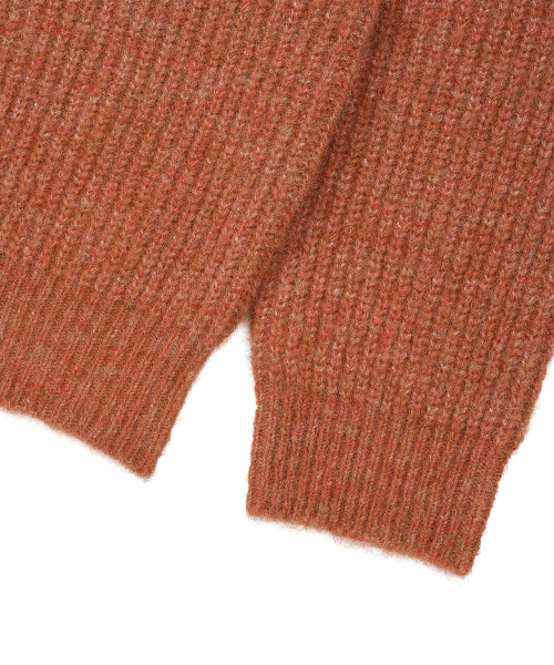 Hair Ornament Heart Embroidered Pullover Knit RED