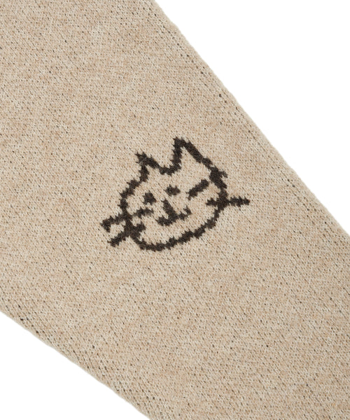 Lettering Jacquard Pullover Knitwear BEIGE