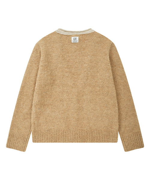 Color Scheme Point Boucle Cardigan BEIGE