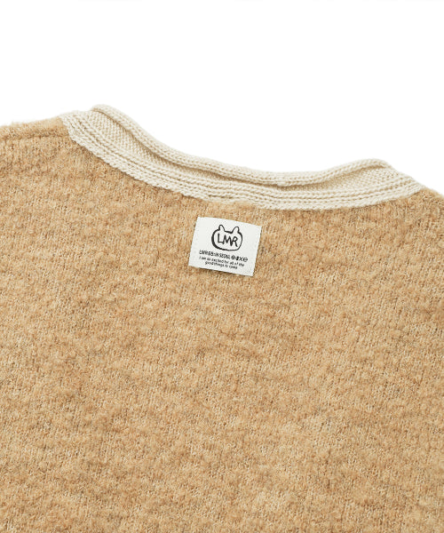 Color Scheme Point Boucle Cardigan BEIGE