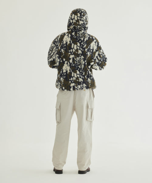 CAMO PATTERN SHERPA HOODED JACKET