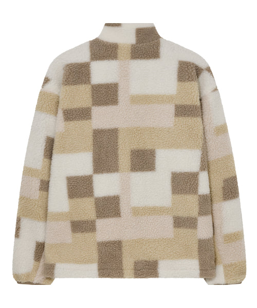 MOSAIC PATTERN SHERPA JACKET