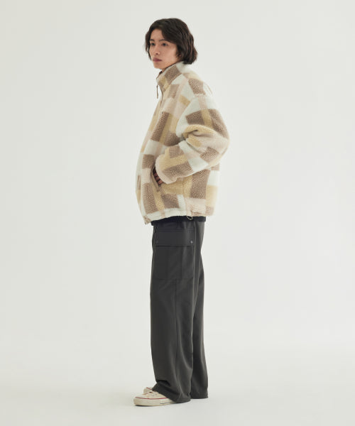 MOSAIC PATTERN SHERPA JACKET