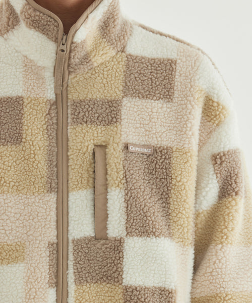 MOSAIC PATTERN SHERPA JACKET